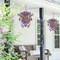 2Pcs Purple Artificial Silk Hibiscus Flower Hanging Decorations, UV Resistant Outdoor Faux Hibiscus Flowers for Home Outdoor Artificial Flower Decorations